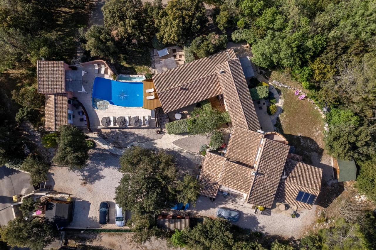 La Rose Des Vents & Spa - Gite Provence Neoules Bagian luar foto